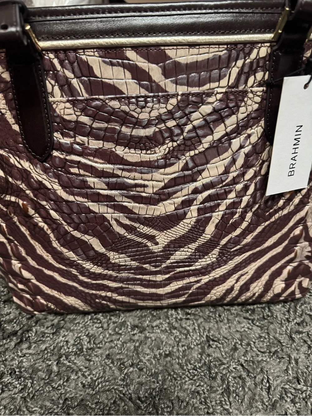 Brahmin Medium Asher Tote in Coffee Bengal NWT